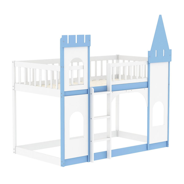Gemma Violet Amidon Twin Over Twin Castle Bunk Bed Wayfair